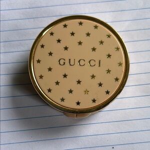 Gucci Cream and Gold Star Compact